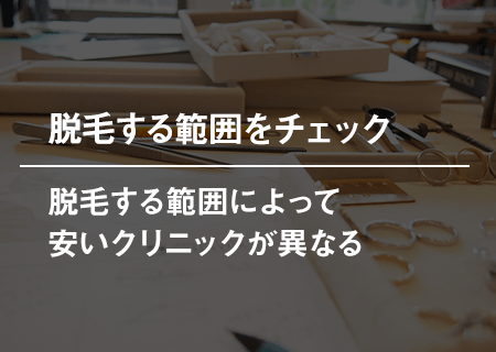 脱毛する範囲をチェック